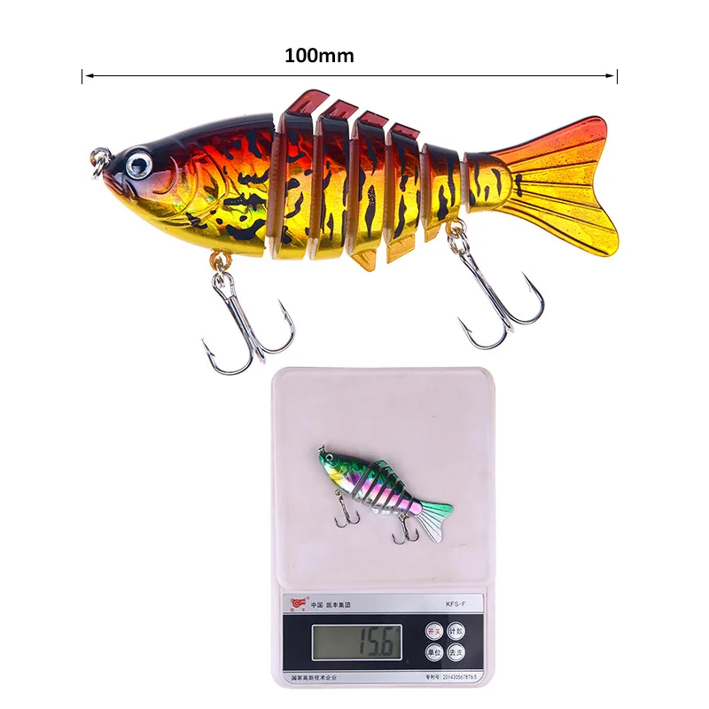 Segmented Bait Realistic Lures Mini Multi-section Trout Large Fishing ...