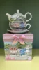One teapot with one cup and saucer