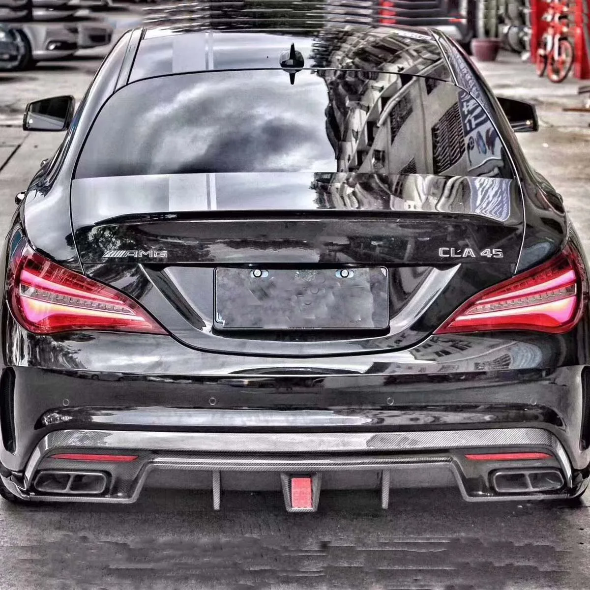 PAK Style Carbon Fiber Rear Diffuser for Mercedes Benz Cla-Class W117 ...