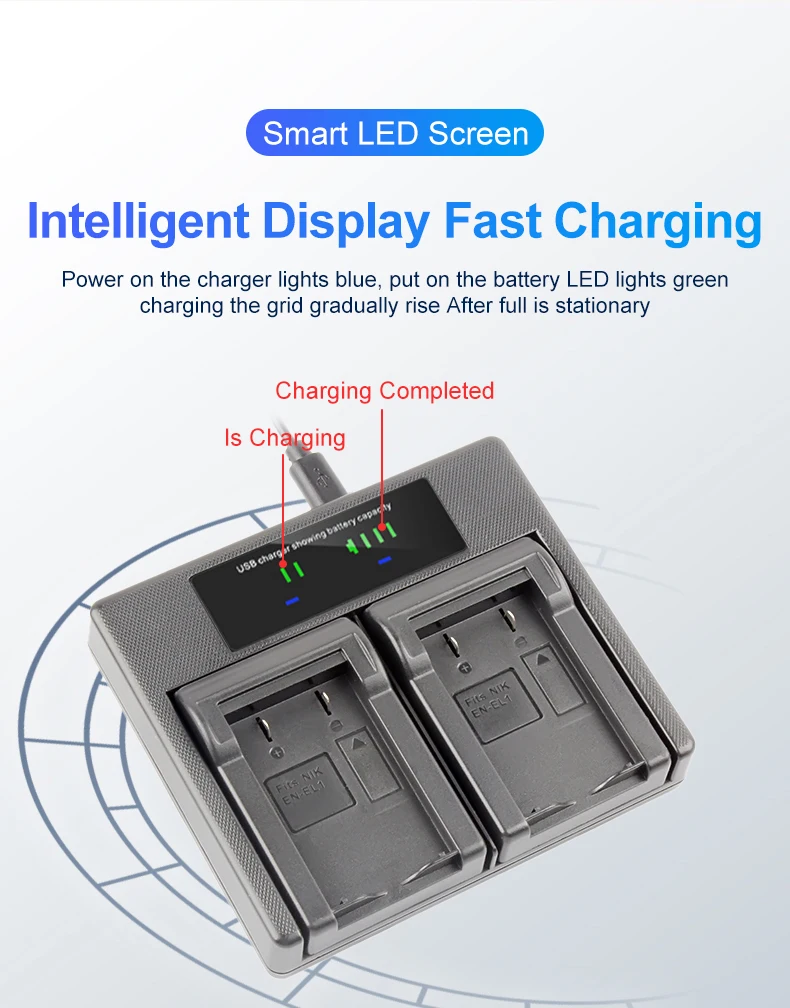 RingTeam EN-EL1 Dual Charger with LCD Light ENEL1 Battery Charger for Nikon COOLPIX 775/885/990/995/5700/5400/E775 Cameras manufacture