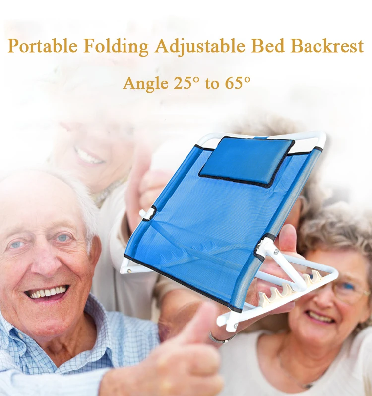 Portable Bed Backrest Sit on Bed Adjustable Angle Folding support