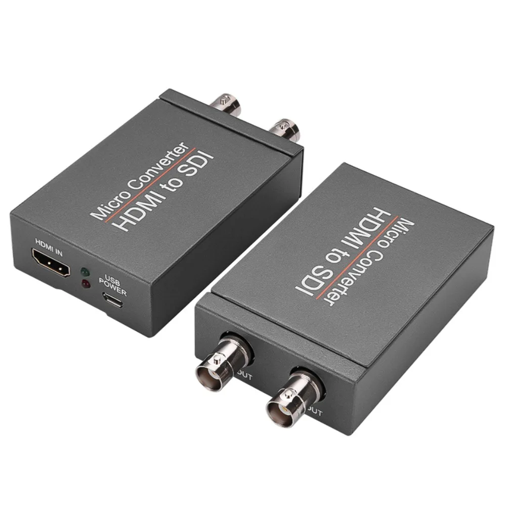 HDMI to SDI With Power Adapter Mini 3G HD SD-SDI Video Micro Converter With USB Power HDMI Switcher to SDI
