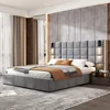 Gray + Foam + Plywood + Velvet+King size