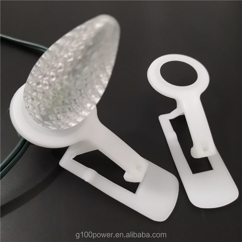 High Quality White Pvc Outdoor Allinone Gutter And Shingle Led Christmas Light Clips Buy C9