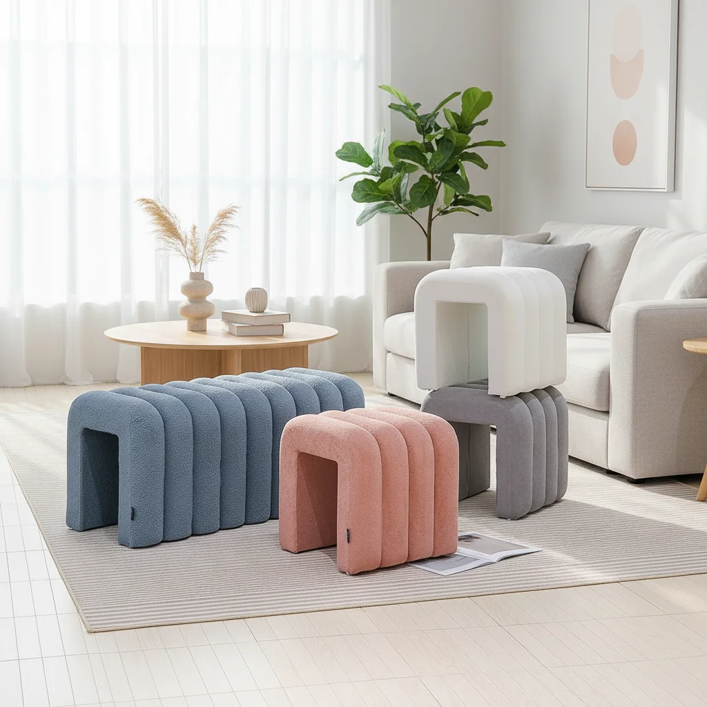 New Design Ottoman Bench Modern Stool Foot Stools Home Long Ottoman Bench Living Room