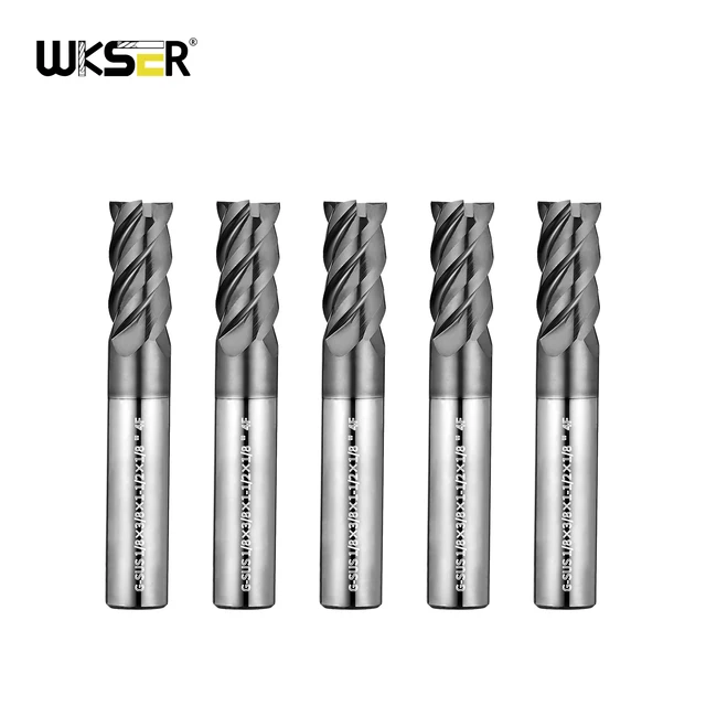 Long life High quality New product Stainless Steel 4 Flute Flat Square Milling Cutter Carbide End Mill