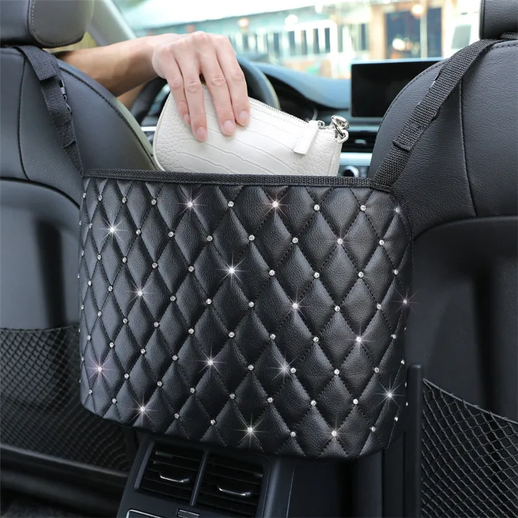 VAGURFO Car Seat Side Storage Bag,Car Seat Side Organizer, Auto Accessories  Multifunctional Mesh Net Pocket,Storage Hanging Bag ,Use On Any Front  Passenger Car Seats For Cars, Trucks, Mini Vans And SUV 