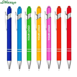 Wholesale Promotional Pens Personalized OEM Custom logo Stylus Touch Screen Pens logo Printed  Metal Ballpoint Pen