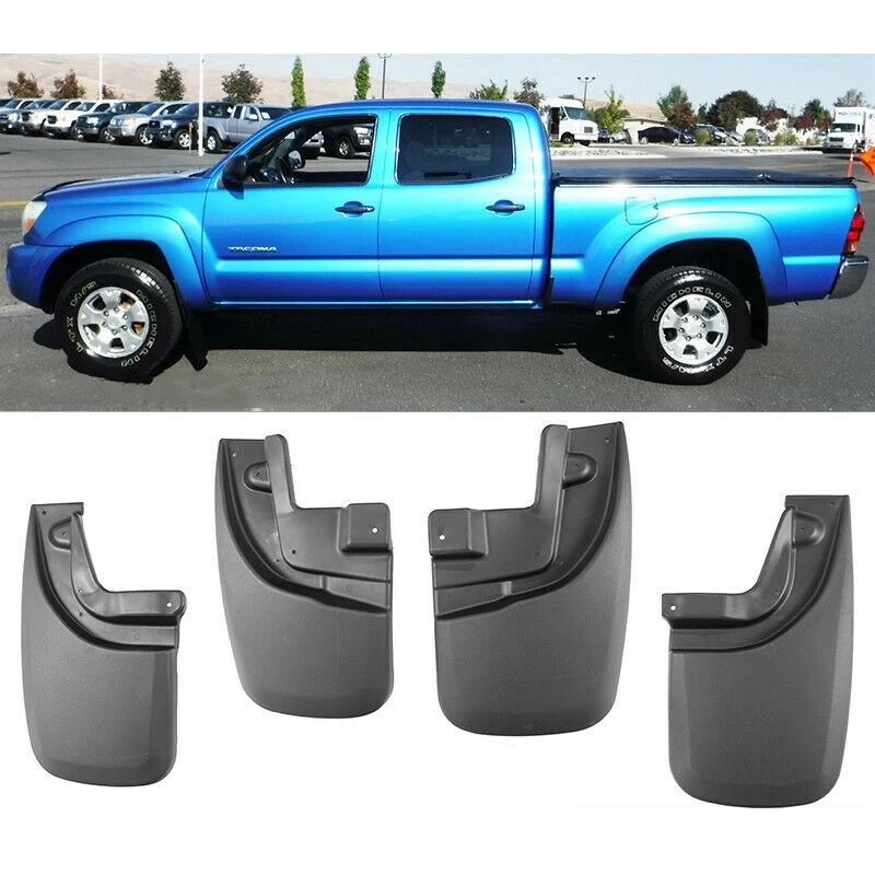 Toyota Mud Flaps 4-Piece Mud Flaps Set For Toyota Tacoma 2005-2015 | Molded Splash Guards In Black Pickup Truck Mud Flaps - Foto 4