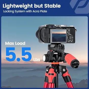 Fotopro Portable Traveling Aluminum Camera Tripod Stand With Rubber Feet detail image