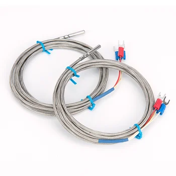 PT100 type Temperature Sensor RTD Sensor Class B, A, three-core silver-plated FEP shield wire