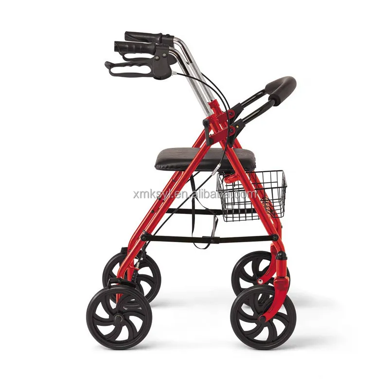 Foldable Frame  Walker with 4 Wheel  with Bag  Folding Shopping Cart Disabled Elderly manufacture