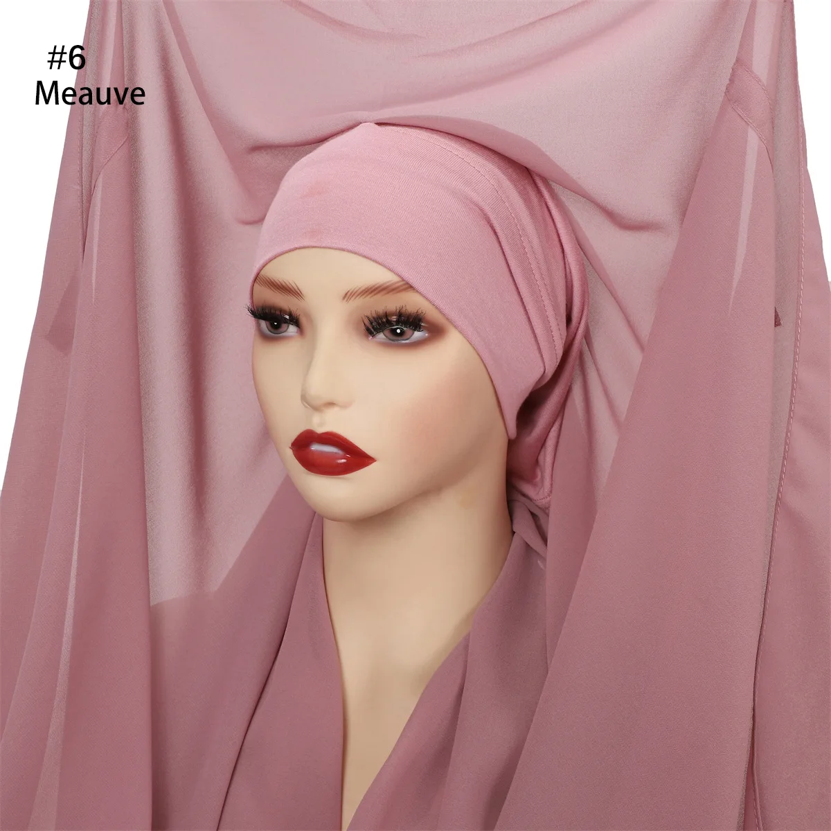 Wholesale Cheap Magnetic Pins Hijab Matching Color Chiffon Hijab With  Cotton Jersey Undercap Instant Chiffon Hijab Scarf