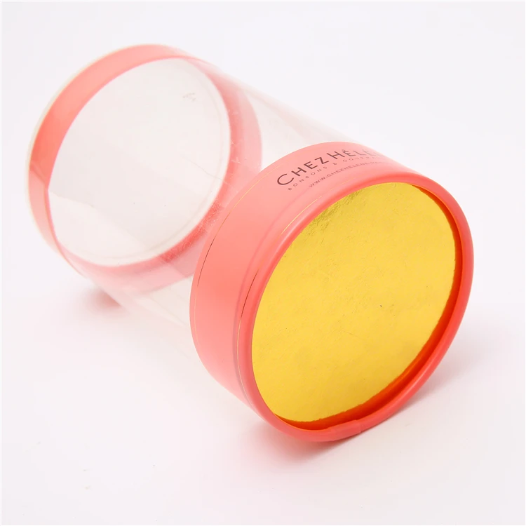 Cylinder Gift Box Round Packaging Tube With Lid Wholesale Clear Plastic Pvc Pet Pp Customized