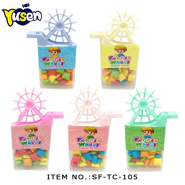 Оптовая продажа ветряная мельница нового типа игрушка конфеты персонализированные красочные Мультяшные мини-свистки колесо обозрения для