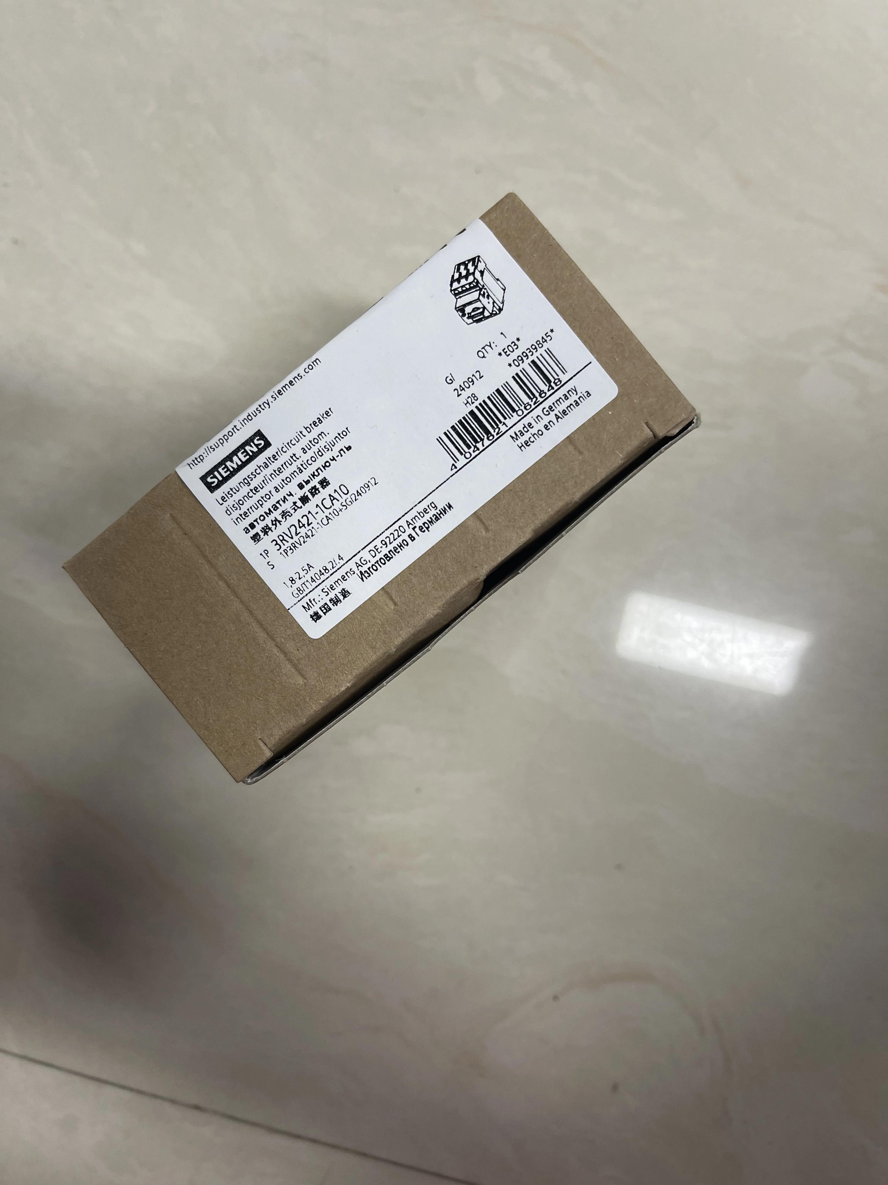 Siemens Molded Case Circuit Breaker 3RV2421-1CA10