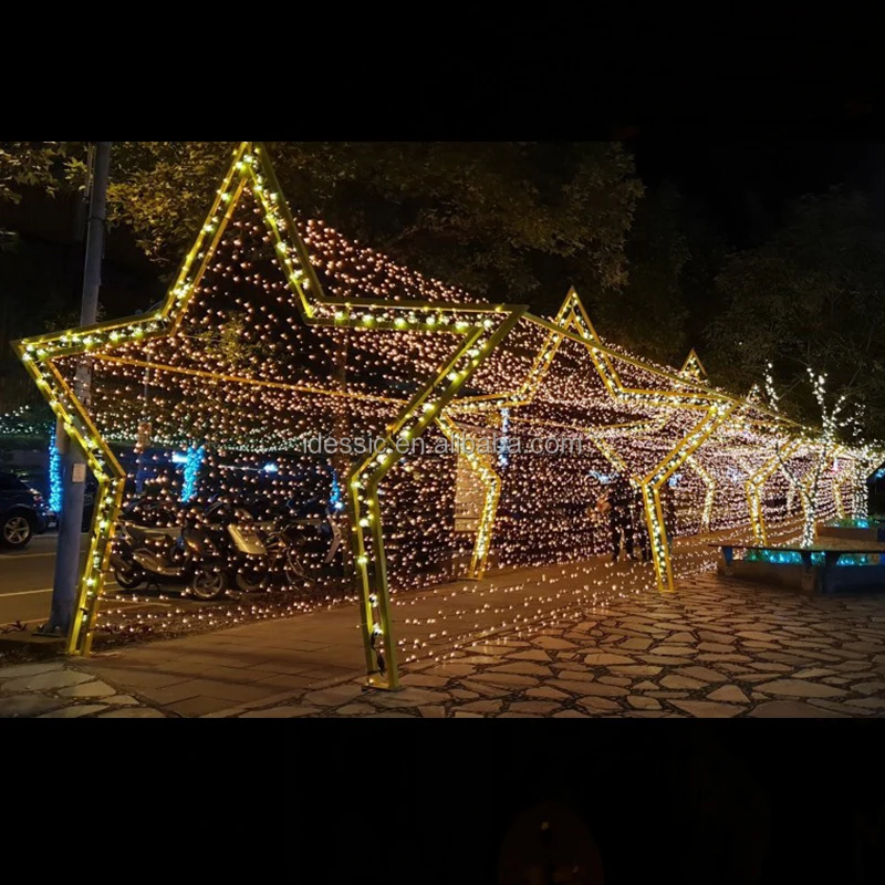 Outdoor Walk Through Programmable Light Arch Shaped Fountain Water Light Show for Garden Night Displays