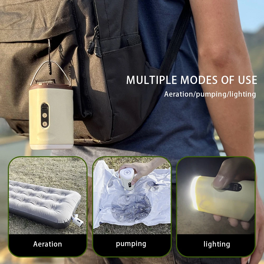 ODM/OEM 8KPA Outdoor Multifunctional Portable Electric Mini Air Pump 12W 500L/Min Lighting Air Cushion Wireless Pumping - view 6