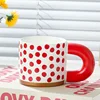 Red polka dot chubby cup