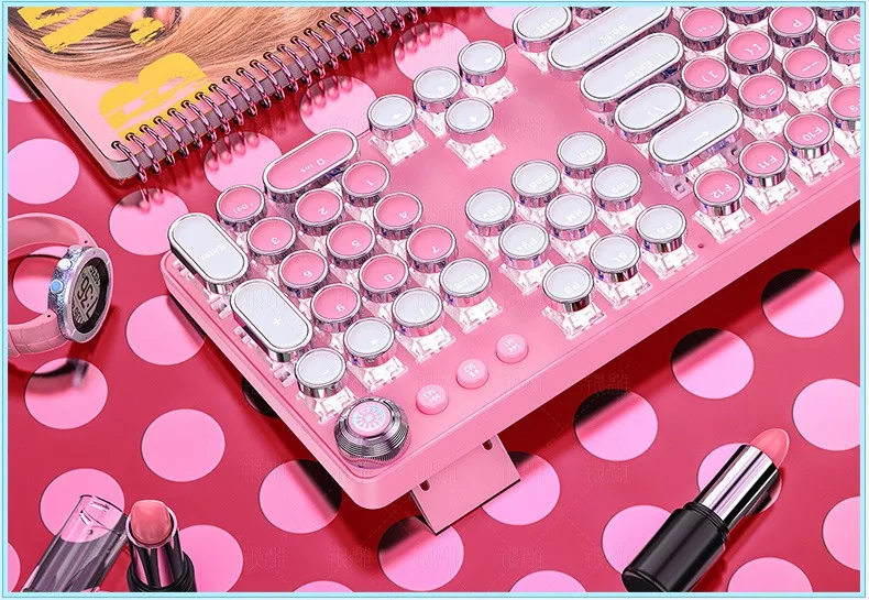 ZK-4ピンクコンピューターメカニカルキーボードゲーミング