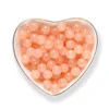 8mm Imitation Jade Glass Beads - Light Orange
