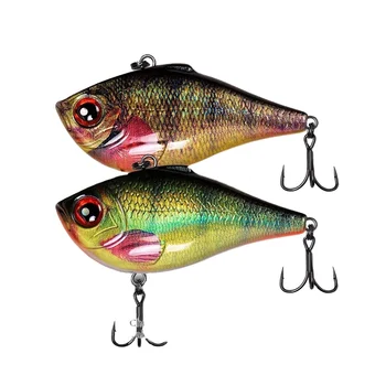 Lure 6cm/7cm Red Fox Freshwater Shaking Hard ABS Full-Column Search Bottom VIB Bass Five-Striped Black Fish – Hard Lure – view 3