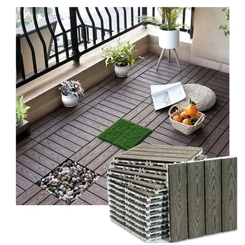 Manufacturer Custom Wpc Decking Tiles Composite Outdoor Deck Wpc Board Indoor Decorative Floor Tile