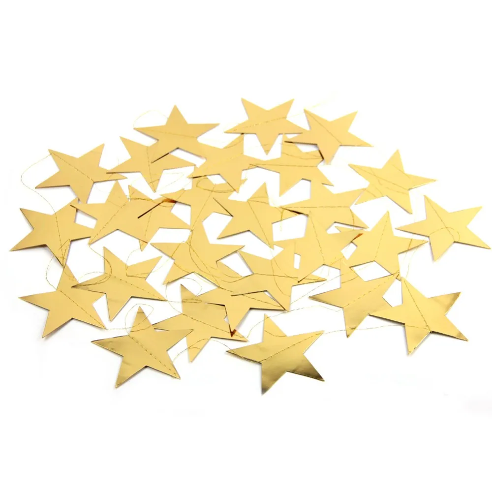Fascola Gold Twinkle Star Garland Confetti - 2000 Pieces, 1" Circles, For Balloon Filling & Party Decor