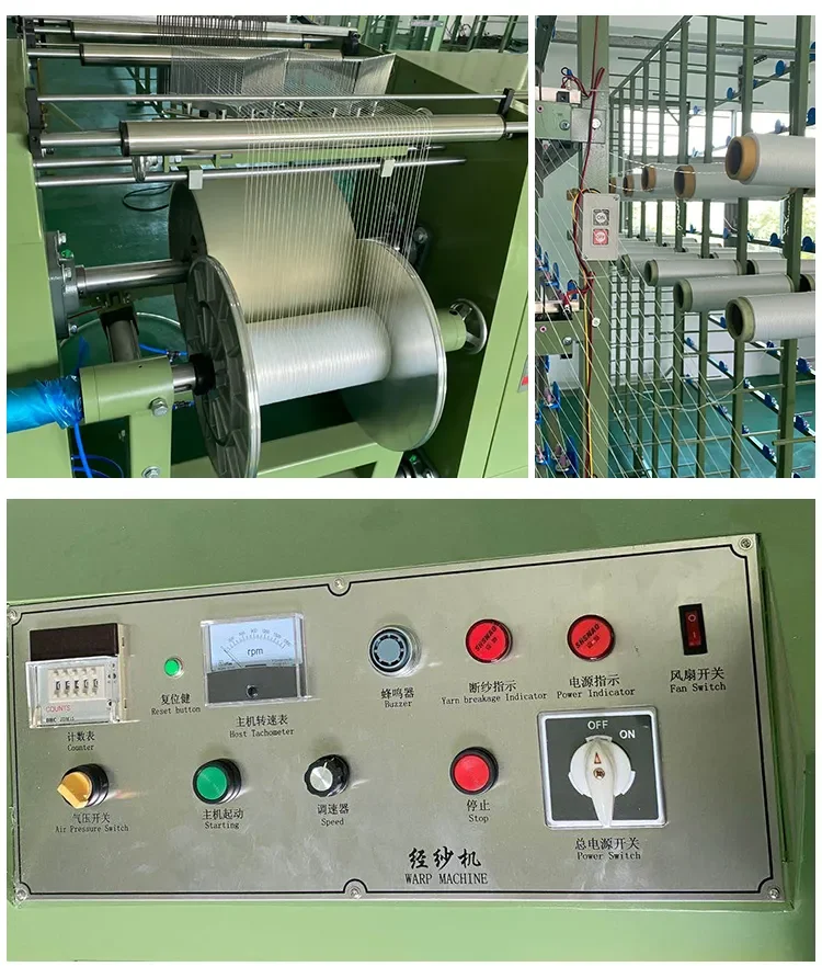 Needle Loom Sectional Warping Machine High Speed Automatic Yarn Warping Machine with Back Creel Stand