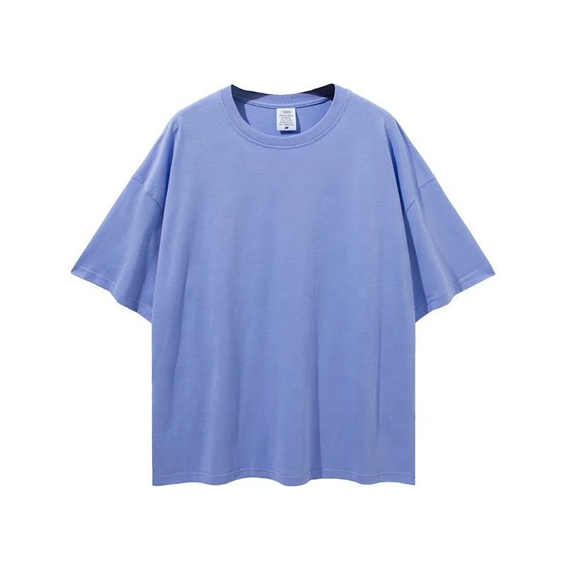 JL-80201 OEM High Quality Unisex Oversized T Shirt Unisex Plain Korean Oversize Tee Green Drop Shoulder T-Shirts for Men