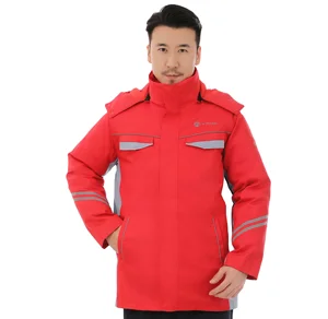 High Quality Winter Flame-Retardant Waterproof Breathable Anti-Static Safety Work Jacket Warm Workwear