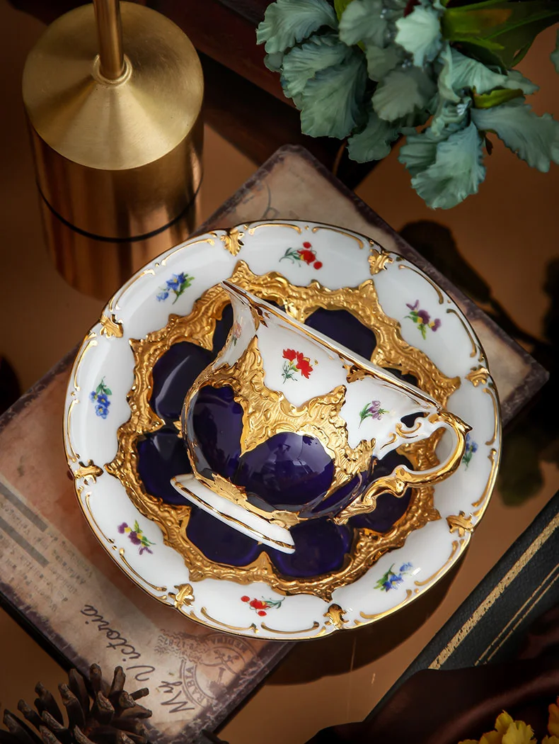 Royal Handmade Tea Cup And Saucer Luxury Real Gold Tea Cups Set Buy