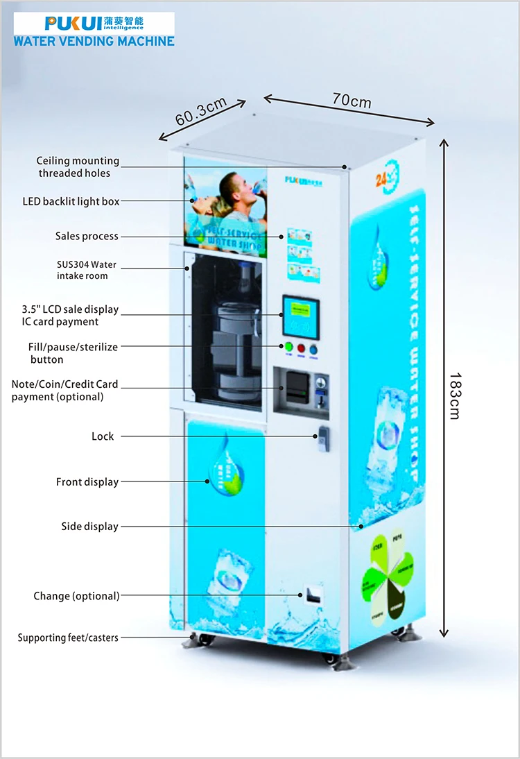 Automatic Water Vending Machine for Sale Purified Water
