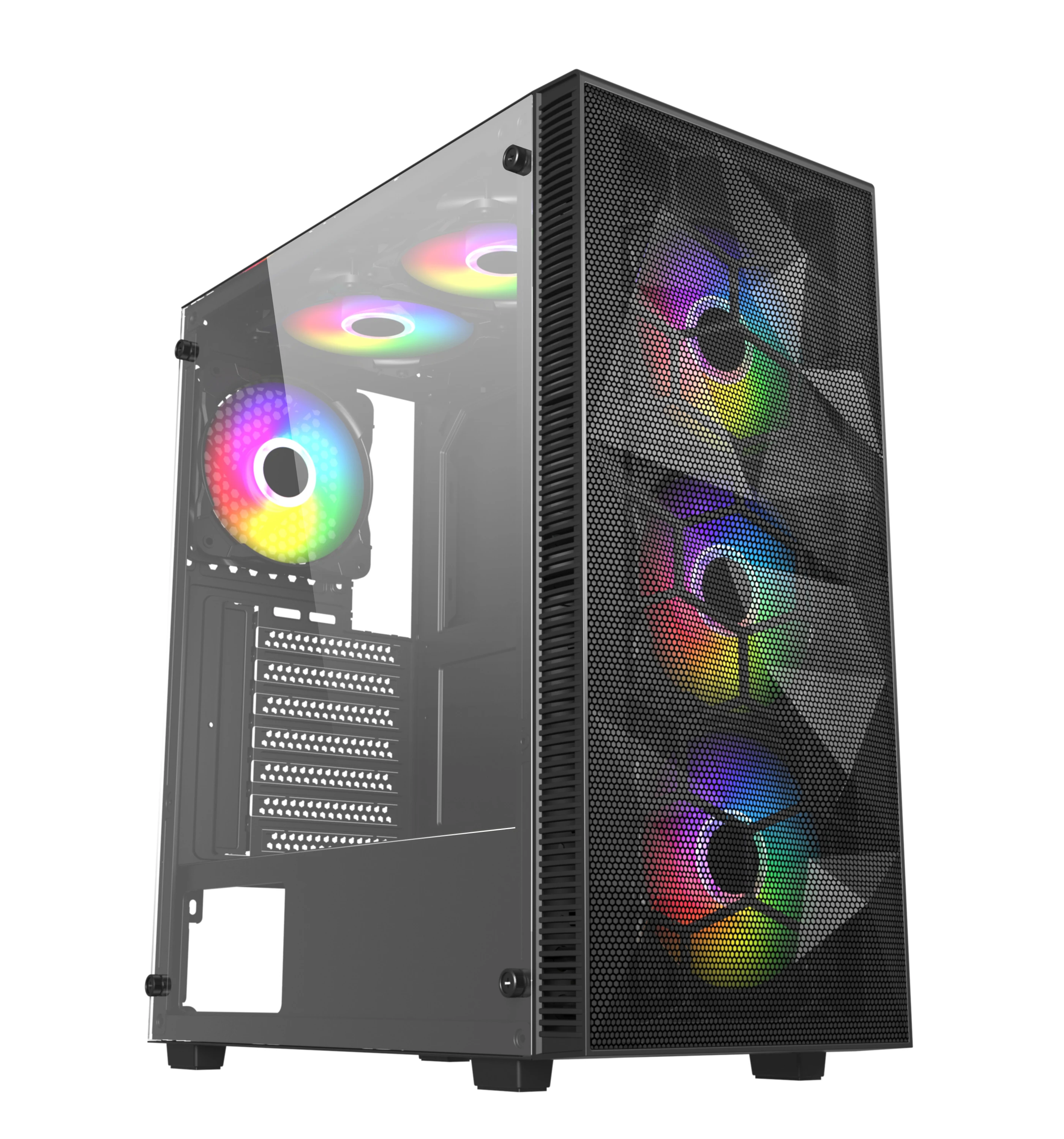 Powercase atx Gaming Case Usb3.0 X 1 240/360mm Radiator Support Fans ...