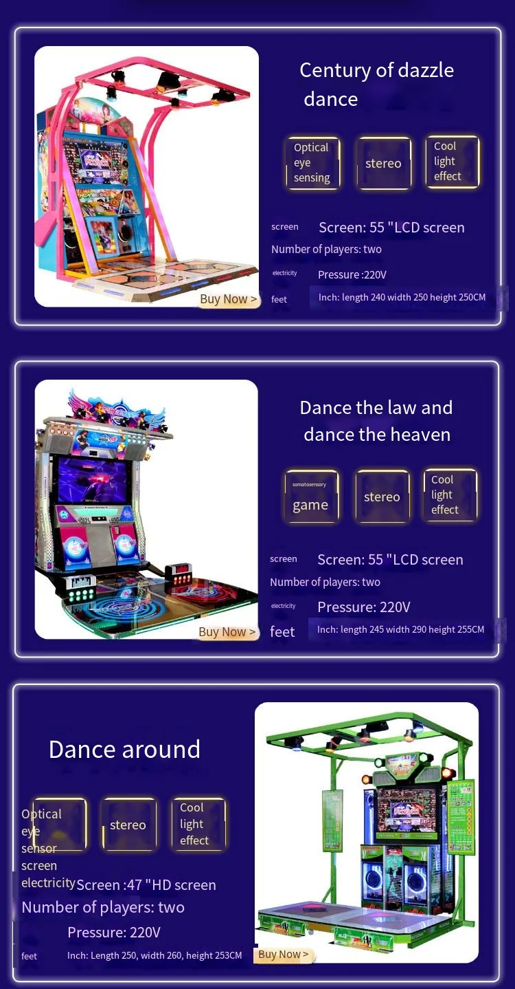 Large Metal 110V Coin Simulator English Language Dance Music Basketball Boxing Game Machines Coin Operated Games