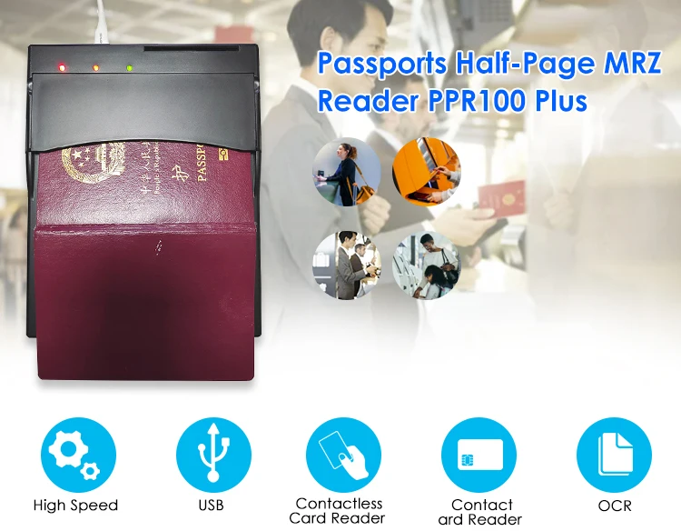 Passport ID Card OCR MRZ NFC Reader Scanner ID Checker Chip Card Reader ...