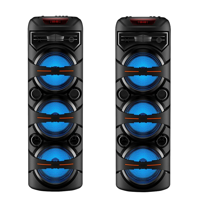 SING-E ZQS 8302 8301 Outdoor Portable Bluetooth Speaker System RGB LED Lighting Three 8 Inch 400W Party Radio AUX