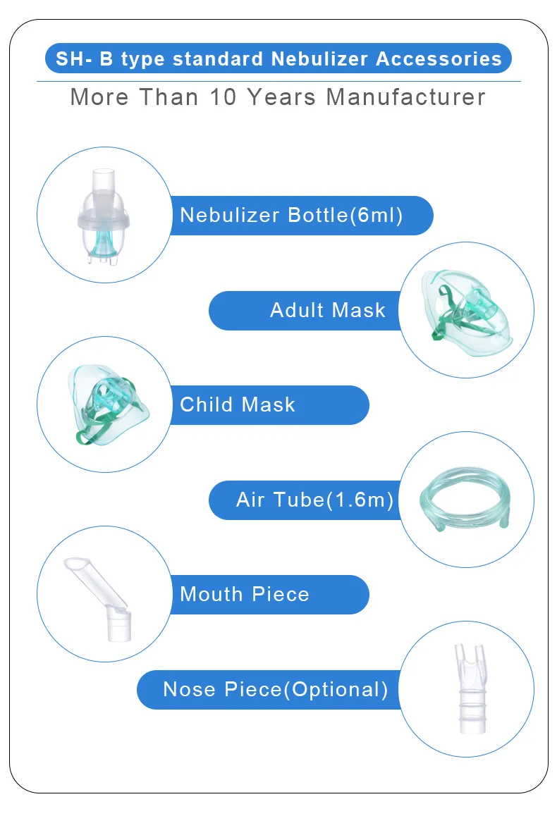Stronghealth Nebulizer Accessories Medical Consumption Oxygen Face Mask with Connector Medical Materials & Accessories Class II supplier