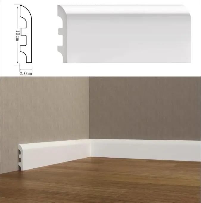 PS PVC Baseboard, High Density Skirting Board, China Factory Direct Sales