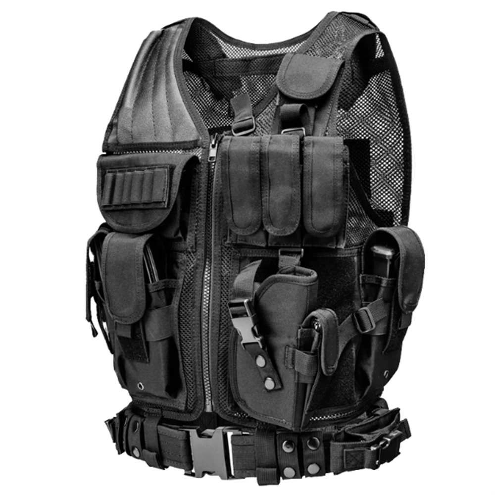 Gilet Multi-poches Homme – Maille Respirante – Pour Voyage, Pêche, Photo – Neuf