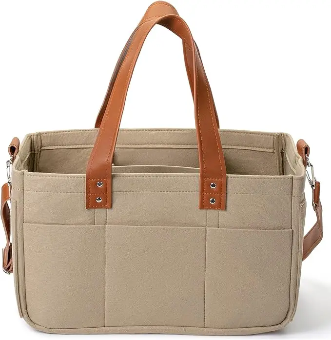Portable Totes Portable Foldable Tote with Handle Large Capacity Square Felt Diaper ...