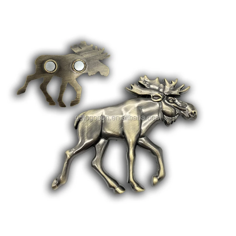 Arctic Circle Animal Elk Moose Refrigerator Magnets Metal Sweden Finland Alaska Tourist Moose Shape Fridge Magnet Souvenirs