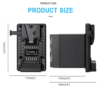 Battery panel converter - V port battery to F550_F750_F970 conversion adapter for NP-F battery cartridge adapter product image