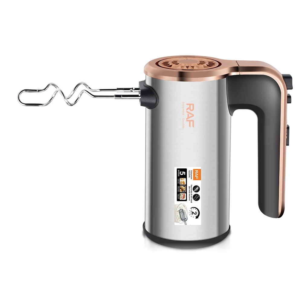 Electric Hand Mixer Kitchen Handheld Mixer Stainless Steel Dough Hooks Baking Cake Egg Beater