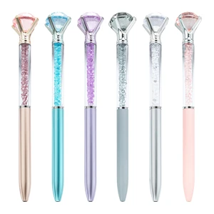 Creative Diamond Design Novelty Ballpoint Pen 1.0mm Black Ink Smooth Writing for Office Promotional and Student Stationery