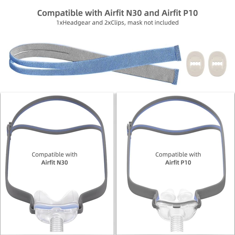 Cpap Headgear Cpap Mask Strap With 2 Clips Compatible With Airfit P10