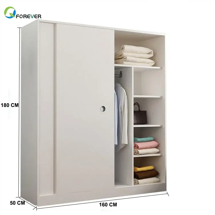 Sliding Door Wardrobe Simple Modern Panel Wardrobe Storage Cabinet