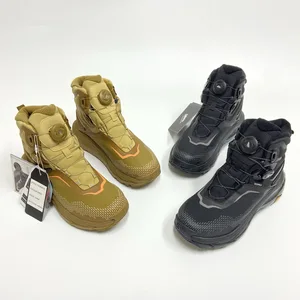 Winter Ice Surface Anti-Slip Outdoor Snow Boots Men Women Mid-Top Button Waterproof Breathable Polyurethane Outsole Impact