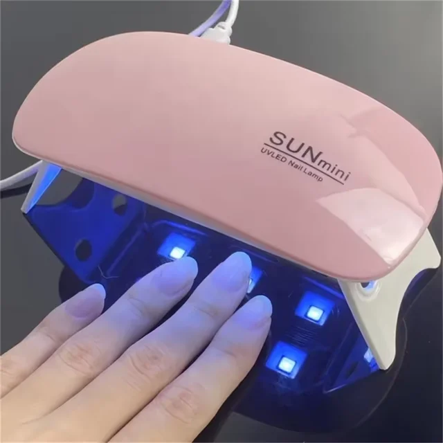 SUN Mini Plug in USB 6W UV LED Nail Lamp Manicure Machine Nail Polish Dryer LED Compact Portable Curing Nail Polish Light