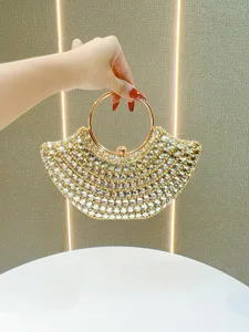 custom logo Dinner Bag Ladies' Banquet Bag Crossbody Handbag Clutch Bag Diamond-encrusted Elegant Single-shoulder Bag